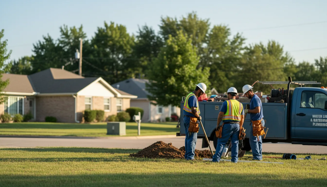 Residential water line and bathroom plumbing service in Florence, VT
